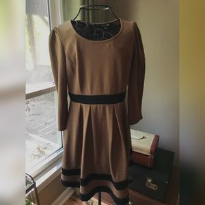 Brown Long Sleeve Dress